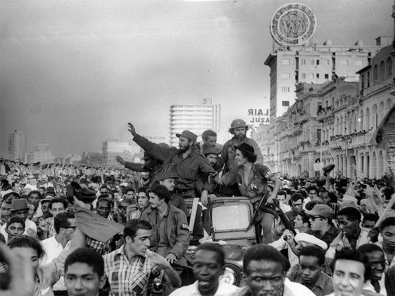 Fidel Castro’s entry into Havana in January 1959